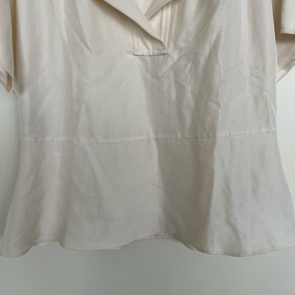 Derek Lam Silk Crop Peplum Top - Picture 4 of 8